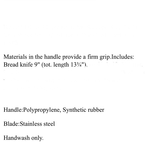 Ikea ÄNDLIG Stainless Steel Knife 22676/1736 gray & white molded handle - Picture 6 of 6